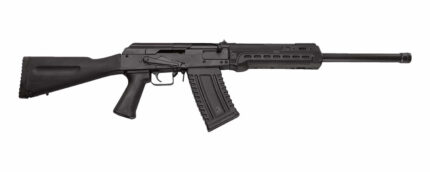 Kalashnikov – 3″ 12 Gauge Shotgun, Semi-Auto, One 5 Round Magazine, 18″ BBL, Fixed Stock, Handguard, Black Synthetic